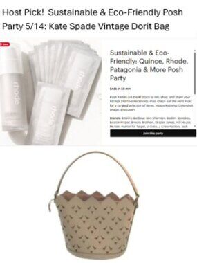 Kate Spade Dorit Bucket Bag  HOST PICK Sustainable & Eco-Friendly Posh Party EUC